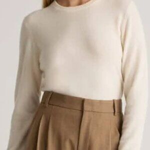 Quince Cream Cashmere Sweater size L